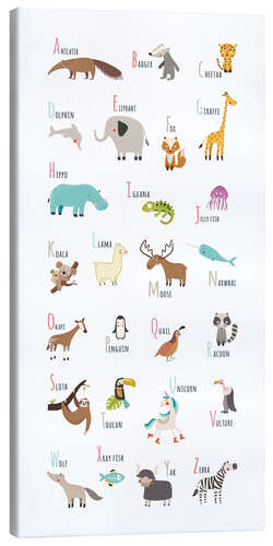 Tableau sur toile ABC animals (english)