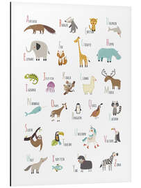 Aluminium print  A to Z animal alphabet - Marta Munte
