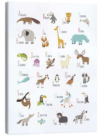 Quadro em tela  A to Z animal alphabet (english) - Marta Munte