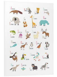 Foam board print A to Z animal alphabet