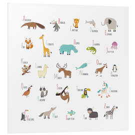 Foam board print Square Animal Alphabet