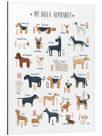 Aluminiumtavla  My Dogs Alphabet (english) - Marta Munte