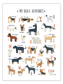 Plakat My Dogs Alphabet (english)