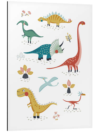 Tableau en aluminium My favorite dinosaurs