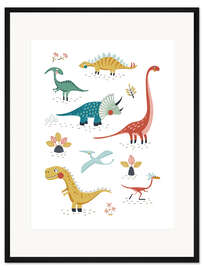 Gerahmter Kunstdruck Meine Lieblings-Dinosaurier
