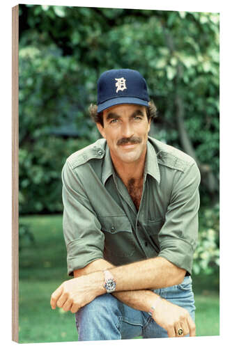 Wood print Tom Selleck