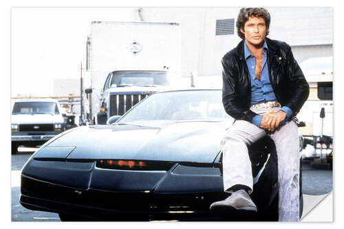 Vinilo para la pared Knight Rider, K.I.T.T., David Hasselhoff