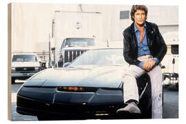 Stampa su legno Supercar, K.I.T.T. e David Hasselhoff