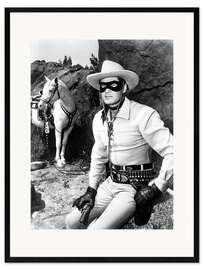 Ingelijste kunstdruk The Lone Ranger, Clayton Moore