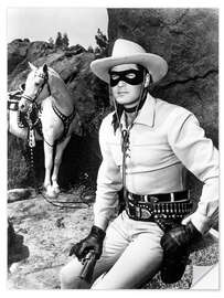 Sticker mural The Lone Ranger, Clayton Moore