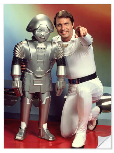 Wandsticker Buck Rogers und Roboter