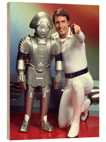 Wood print Buck Rogers and Robot