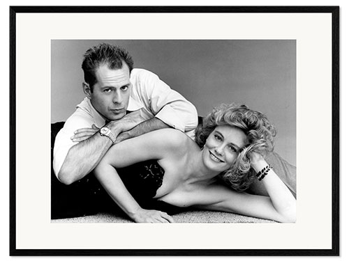 Framed art print Bruce Willis, Cybill Shepherd I