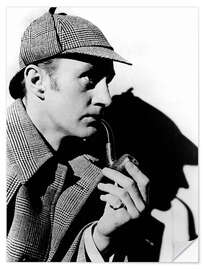 Selvklebende plakat Sherlock Holmes, Ronald Howard