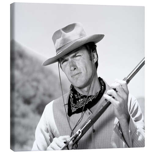 Quadro em tela Clint Eastwood, Rawhide