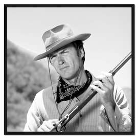Gerahmter Kunstdruck Clint Eastwood, Rawhide