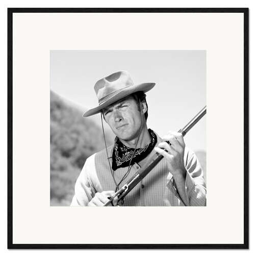 Impression artistique encadrée Clint Eastwood, Rawhide