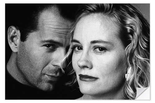 Wandsticker Bruce Willis, Cybill Shepherd III