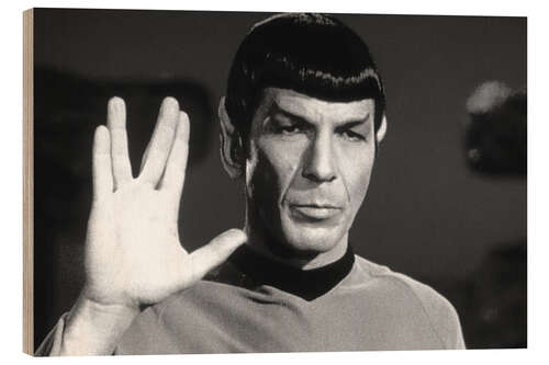 Wood print Mr. Spock - Star Trek