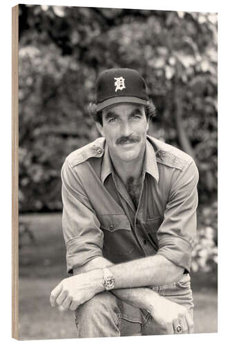 Wood print Tom Selleck