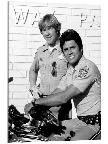 Aluminiumsbilde Chips, Larry Wilcox, Erik Estrada