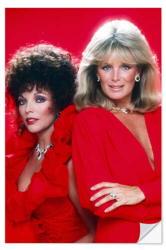 Wandsticker Joan Collins, Linda Evans