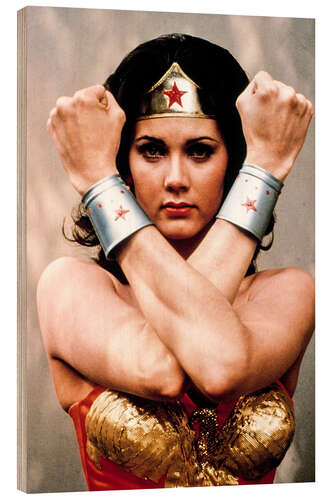 Tableau en bois Wonder Woman, Lynda Carter