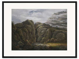 Gerahmter Kunstdruck Norwegische Berglandschaft