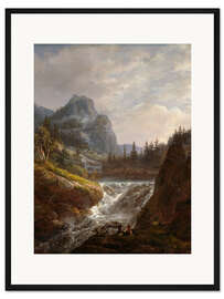 Gerahmter Kunstdruck Norwegische Landschaft