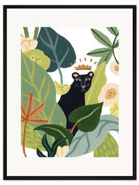 Gerahmter Kunstdruck Panther-Magie