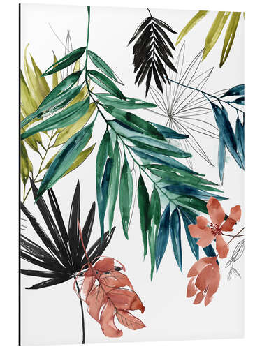 Aluminium print Tropical leaves II