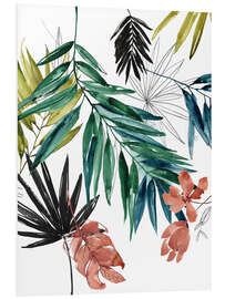 Foam board print Tropical leaves II