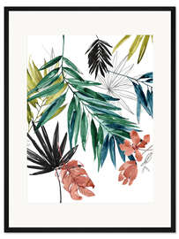 Gerahmter Kunstdruck Tropische Blätter II
