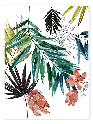 Poster Tropische Blätter II