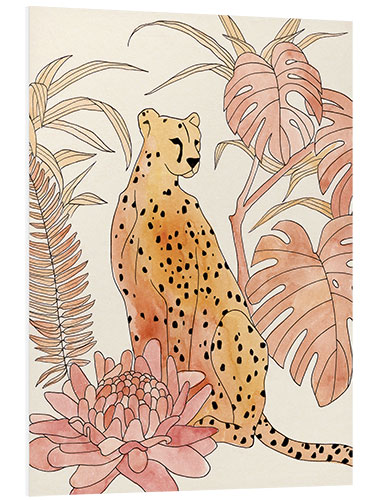 Tableau en PVC Blush Cheetah II