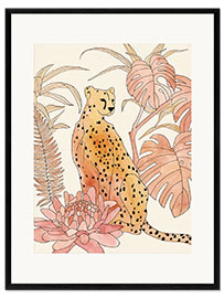 Framed art print Blush Cheetah II