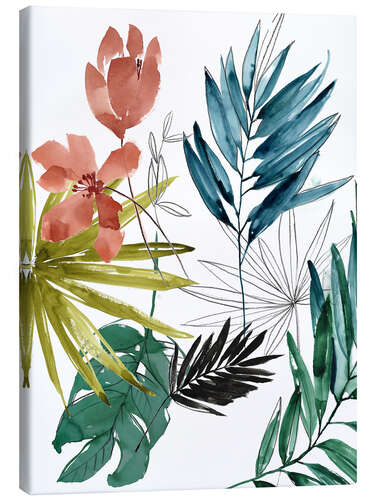 Canvas print Tropical leaves I