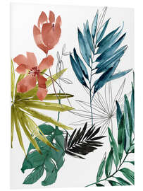 Foam board print Tropical leaves I