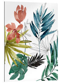 Tableau en plexi-alu Feuilles tropicales I