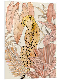 Foam board print Blush Cheetah I