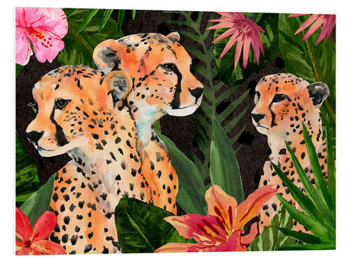 Foam board print Leopard bouquet