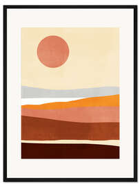 Gerahmter Kunstdruck Landschaft für Sonnenanbeter II