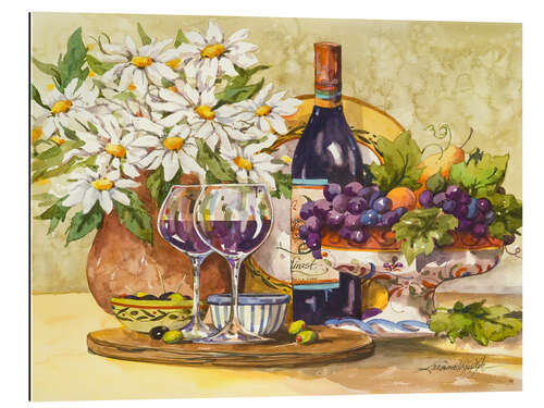 Tableau en plexi-alu Vins et marguerites