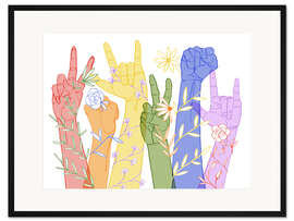 Gerahmter Kunstdruck Love eachother