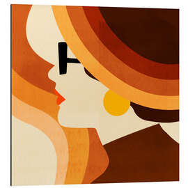 Magnettafel Frau mit Sonnenhut