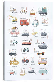 Canvas print  My vehicles ABC (english) - Marta Munte
