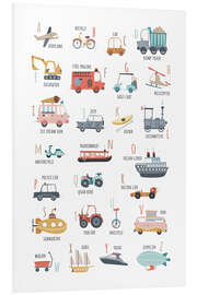 Foam board print My vehicles ABC