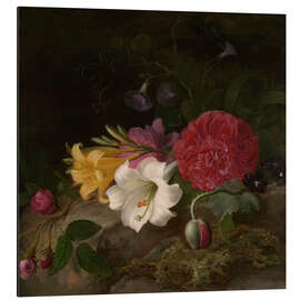 Aluminium print Still life with flowers