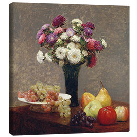 Canvas-taulu Asters and fruits on a table