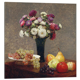 Gallery print Asters and fruits on a table